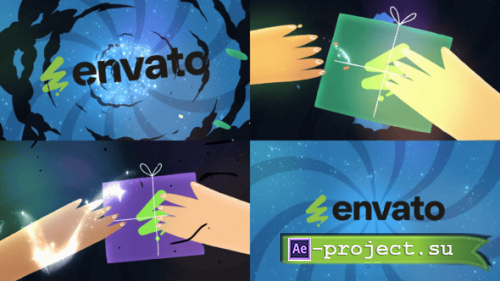 Videohive - Christmas Gifts Box Logo Opener for After Effects - 61219546