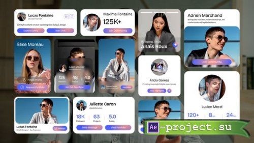 Videohive - Profile Card App Widget - 61241036 - Project for After Effects