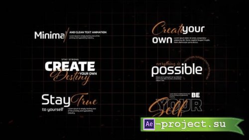 Videohive - Minimal Typography Titles - 61242777 - Project for After Effects