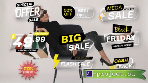 Videohive - Liquid Glass Sale Badges - 61255661 - Project for After Effects