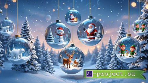 New Year's toys in a fairytale forest