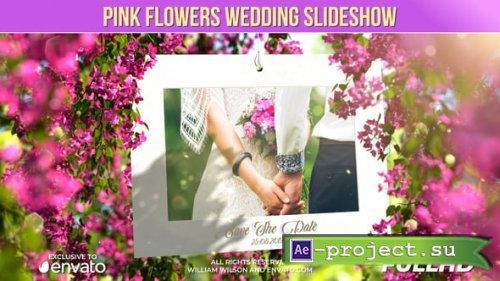 Videohive - Pink Flowers Wedding Slideshow - 24535054 - Project for After Effects