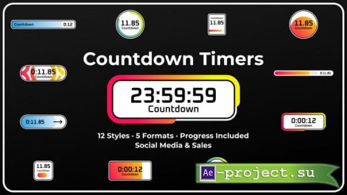Videohive - Countdown Timers for Social Media & Sales - 61324944 - Project for After Effects