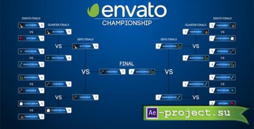 Videohive - Tournament Brackets - 7796223 - Project for After Effects