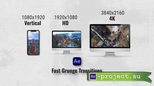 Videohive - FAST Grunge Transitions - 61344315 - Project for After Effects