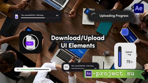 Videohive - File Upload and Download UI - 61339337 - Project for After Effects