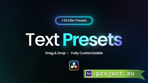 Videohive - Text Elite Presets - for DaVinci Resolve - 61345012