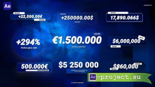 Videohive - Counters 2.0 Glass Style - 61364607 - Project for After Effects