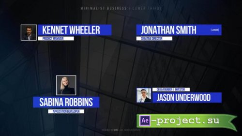 Videohive - Minimalist Business Lower Thirds - 61269730 - Project for After Effects
