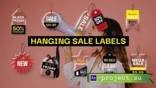 Videohive - Liquid Glass Hanging Sale Labels & Badges - 61380495 - Project for After Effects