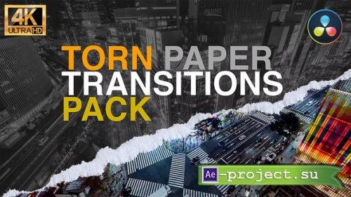 Videohive - Torn Paper Transition - 61383717  - DaVinci Resolve Templates