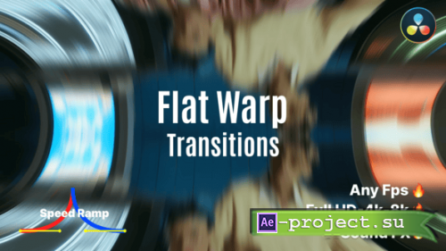 Videohive - Flat Warp Transitions - 61385316 - DaVinci Resolve Templates