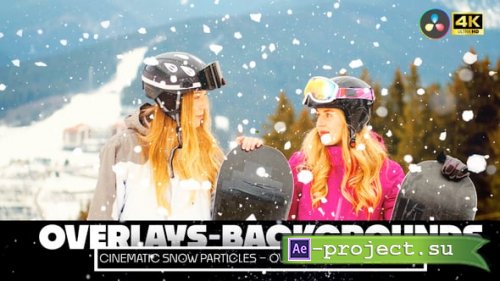 Videohive - Cinematic Snow Particles � Overlays & Backgrounds DaVinci Resolve - 61380909