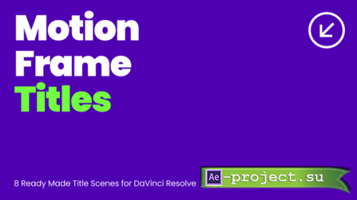 Videohive - MotionFrame Titles | DR - 61393014 - DaVinci Resolve Templates