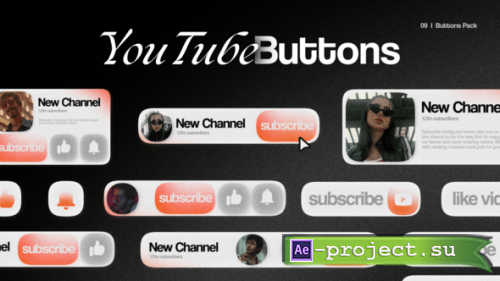 Videohive - YouTube Subscribe Buttons - 61399345 - Project for After Effects