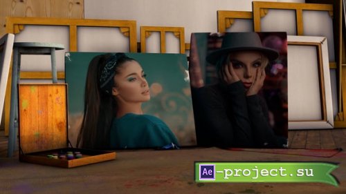 Videohive - Paintings on canvas Mockup Pack - 61398386 - Premiere Pro Templates
