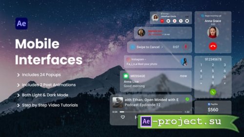 Videohive - Mobile Interface Pack - 37992644 - Project for After Effects