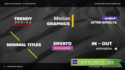 Videohive - Minimal Titles Animation X - 61426355 - Project for After Effects