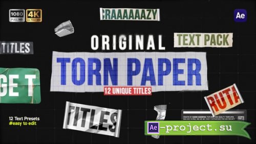 Videohive - Torn Paper Titles - 61421830 - Project for After Effects