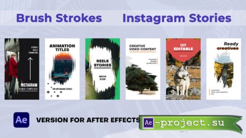 Videohive - Brush Strokes - Instagram Stories X - 61435764 - Project for After Effects