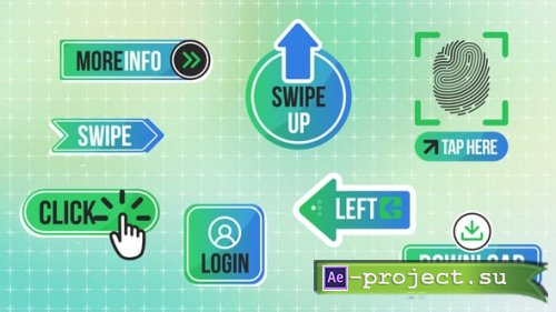 Videohive - Swipe Up Tap Arrows UI Social Media Elements Interface - 61429497 - Project for After Effects