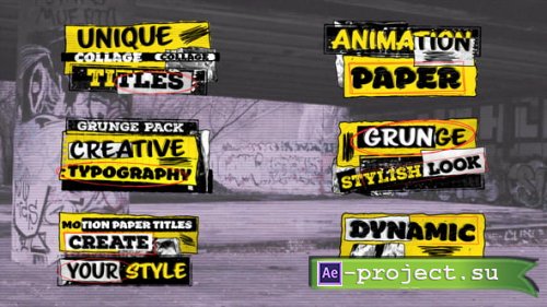 Videohive - Collage Paper Titles - 61436813 - Project for After Effects