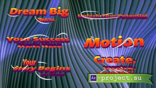 Videohive - 3D Typography Titles - 61460319 - Project for After Effects