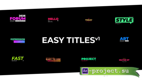 Videohive - Easy Title - 61430538 - Project for After Effects
