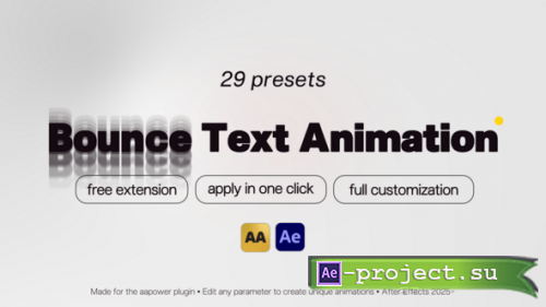 Videohive - Bounce Text Animation: 29 Kinetic Bounce Typography Presets for After Effects - 61469055