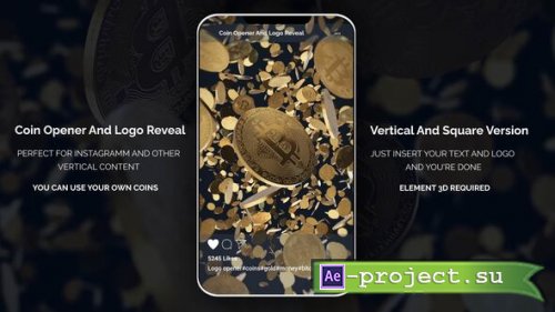 Videohive - Coin Opener And Logo Reveal - 61429057 - Project for After Effects