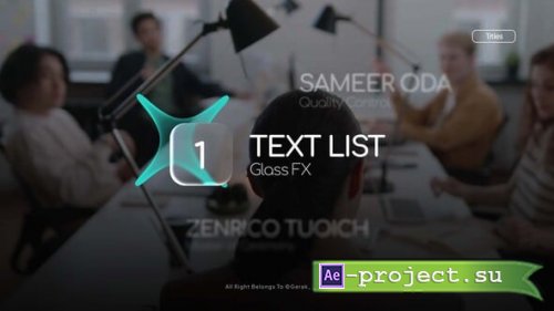 Videohive - Glass Text List Titles - 61481191 - Project for After Effects