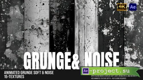 Videohive - Animated Grunge Soft & Noise Textures - 61476115 - Project for After Effects