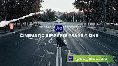Videohive - Cinematic Paper Rip Transitions - 61487766 - Project for After Effects