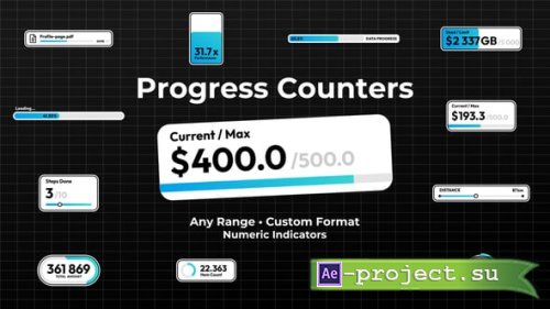 Videohive - Animated Progress Counters - 61487996 - Project for After Effects