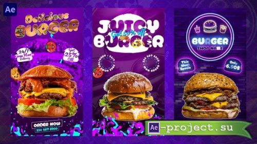 Videohive - Burger Food Instagram Reels - 61486820 - Project for After Effects
