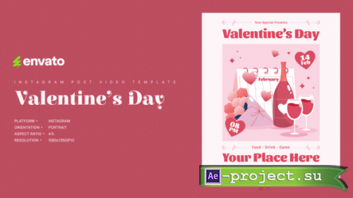 Videohive - Valentine Day Instagram Post Portrait � Creative After Effects Video Template - 61486366