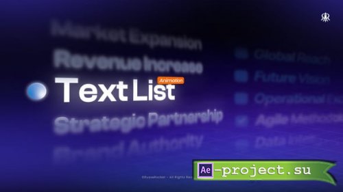 Videohive - Text List - 61495927 - Project for After Effects