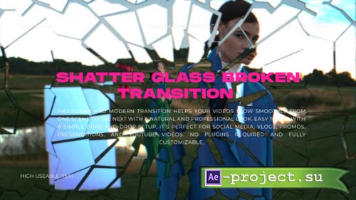 Videohive - Shatter Glass Effect Transition - 61496928 - Project for After Effects