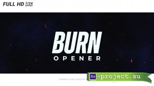 Videohive - Burn Opener - 52685643 - Project for After Effects