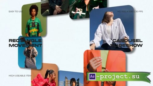 Videohive - Rectangle Movement Carousel Slideshow - 61507026 - Project for After Effects