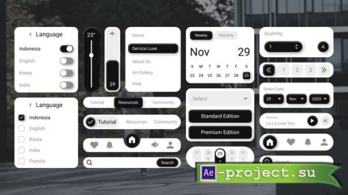Videohive - UI Component Widget - 61505975 - Project for After Effects