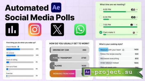 Videohive - Social Media Polls Maker - X, WhatsApp, Instagram - 61519515 - Project for After Effects