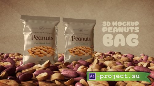 Videohive - 3D Mockup Peanuts Bag - 61527919 - Project for After Effects