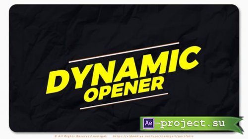 Videohive - Dynamic Opener - 61528117 - Project for After Effects