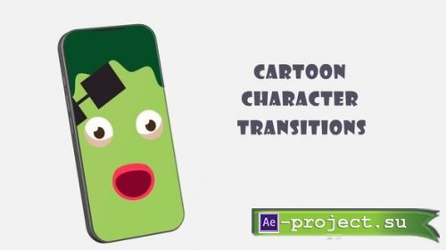 Videohive - Vertical Cartoon Transition Pack - 61527824 - Project for After Effects