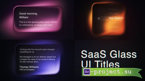 Videohive - SaaS Glass UI Titles - 61547795 - Project for After Effects