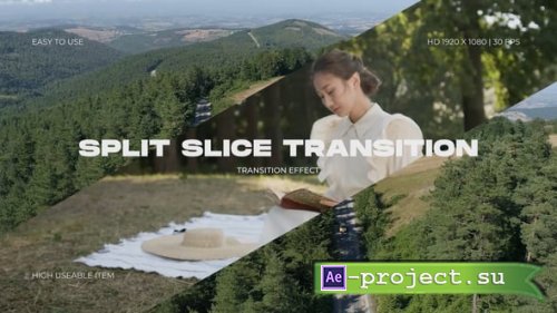 Videohive - Split Slice Transition Effect - 61556452 - Project for After Effects