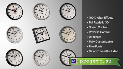 Videohive - Analog 3D Clock - 60986408 - Project for After Effects