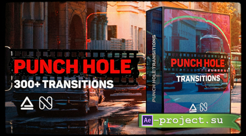 Videohive - Punch Hole Transitions Library - 35526145 - Project & Script for After Effects
