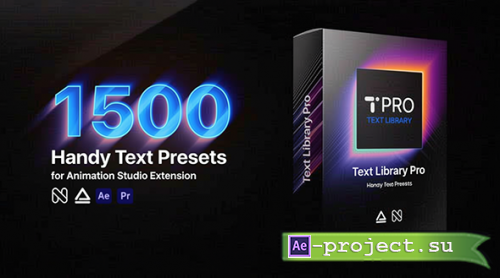 Videohive - Text Library - Handy Text Animations PRO - 21932974 - Project & Script for After Effects